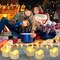 12 Pieces LED Timer Tea Lights Battery Operated, Flameless Flickering Timer Votive Tealight Fake Candle Bulk for Christmas Halloween Decorations
